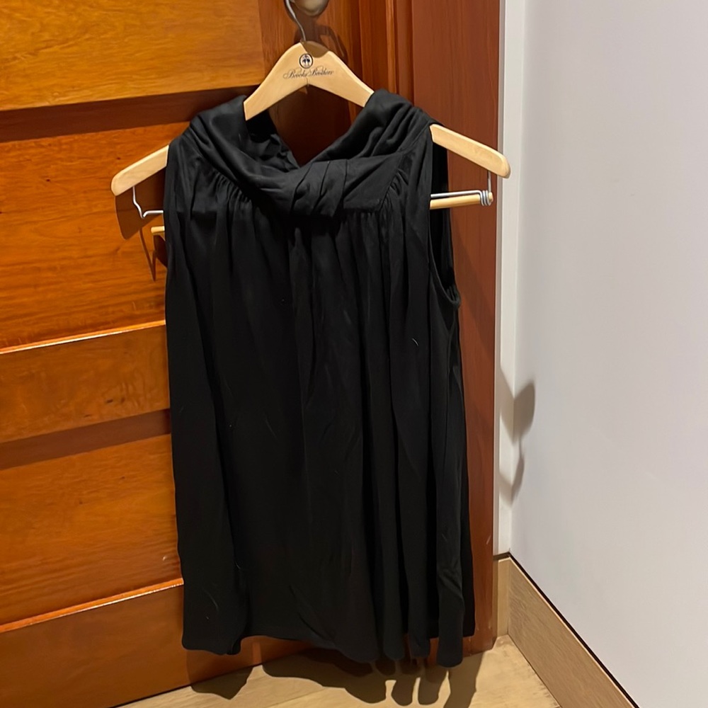 Black cowl neck dress/long top. New with tags.
